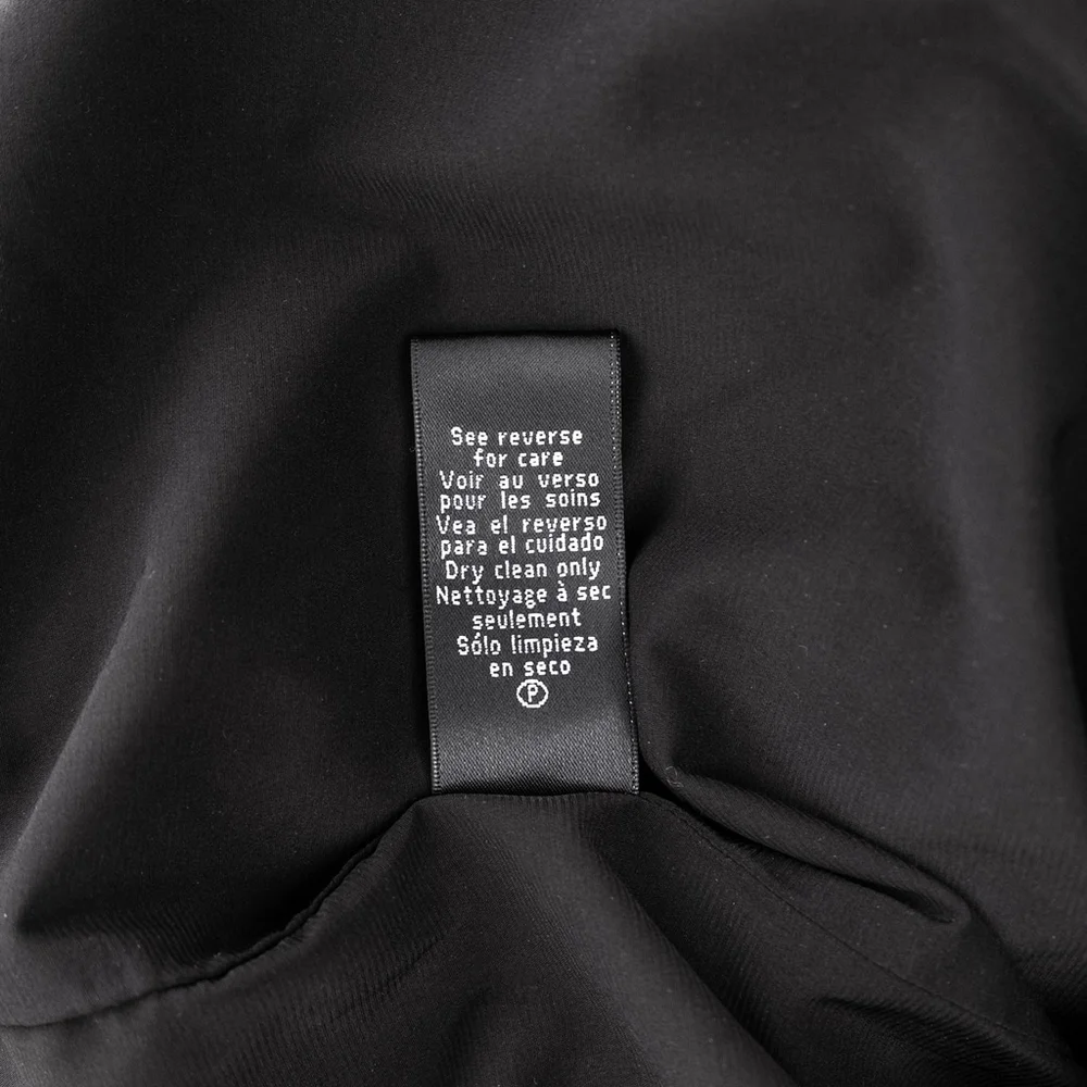 Nicole Miller Black Puff Sleeve Button Dress Mock Neck Women's $395 - Size 10 - Picture 14 of 14